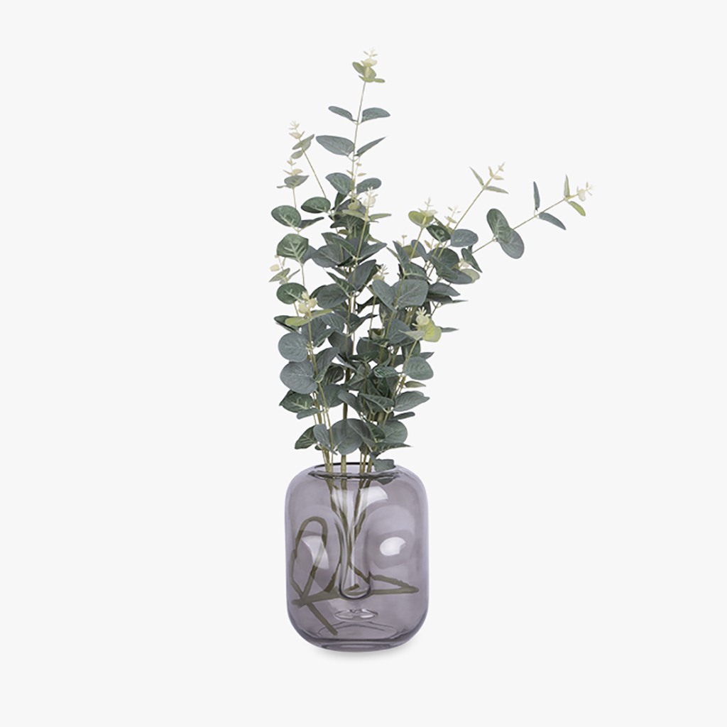 Vase face gray 16x20 cm SIMPLY