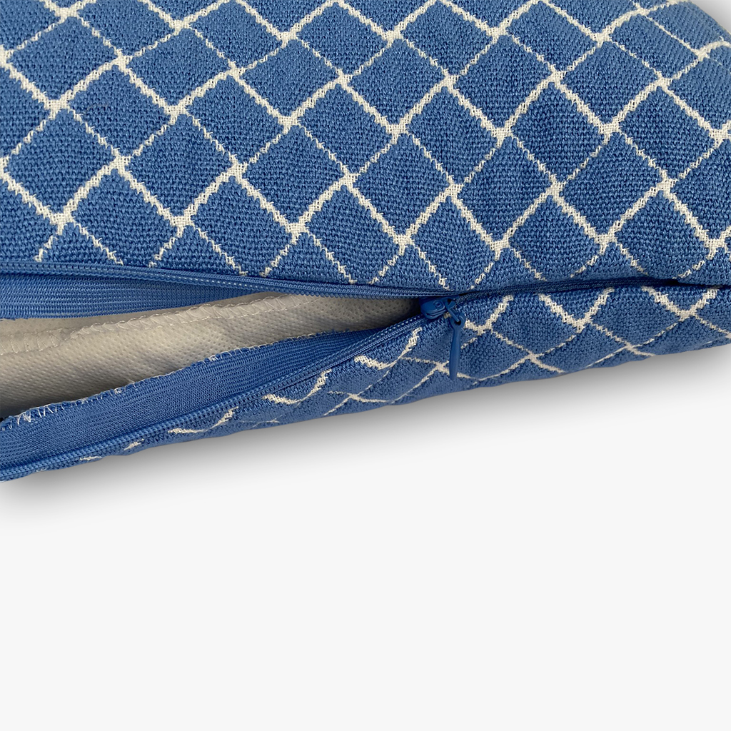 Cushion cover blue and white 40x40 cm TINA