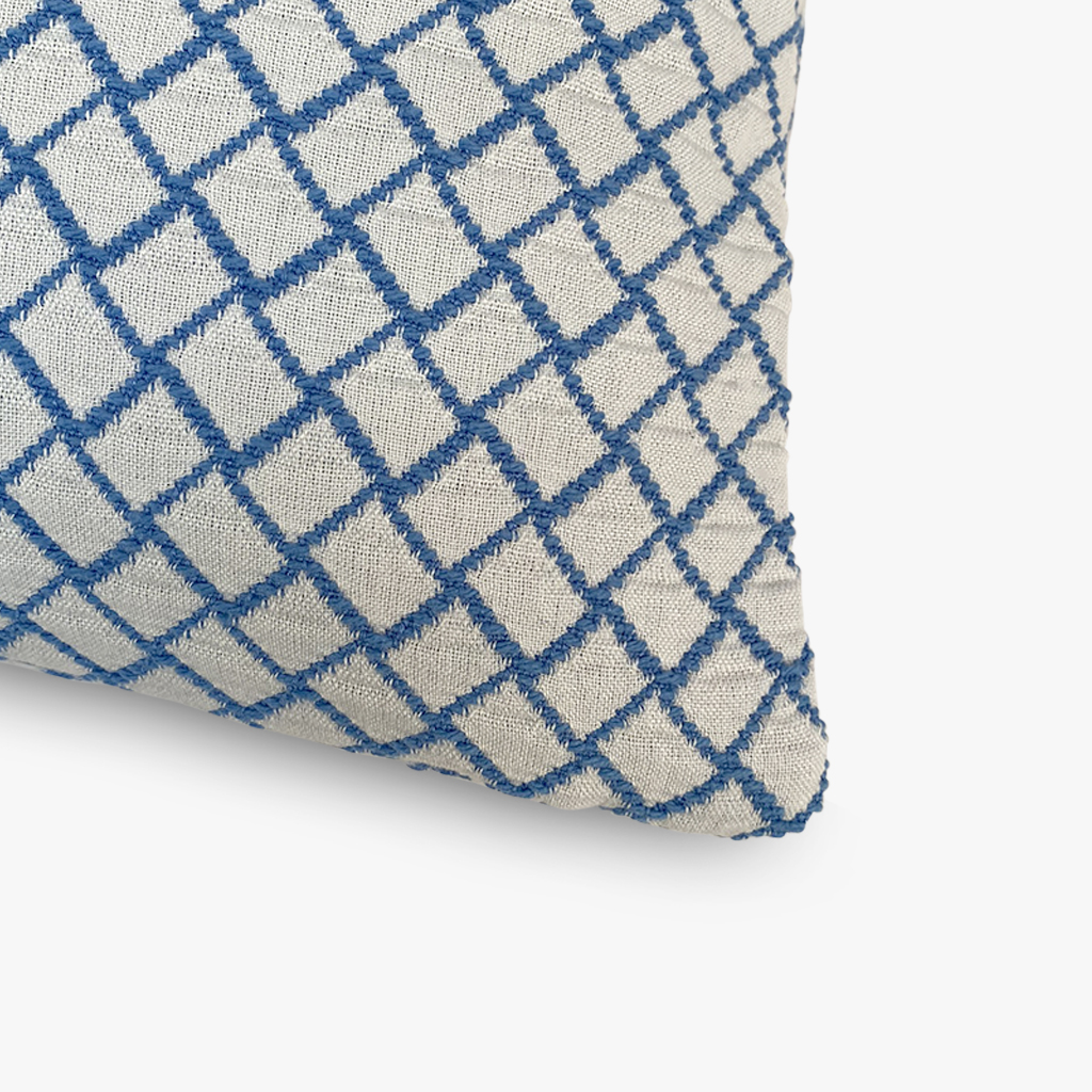Cushion cover white and blue 40x40 cm TINA