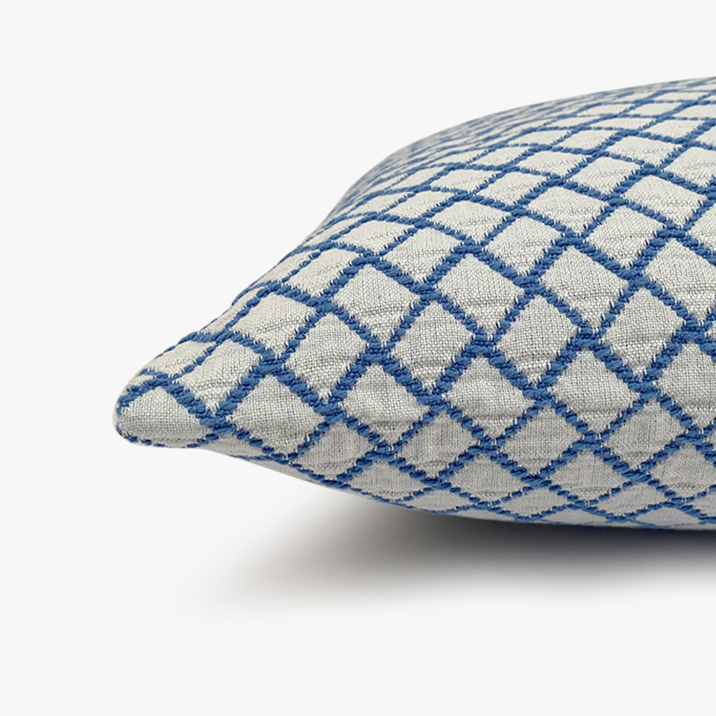 Cushion cover white and blue 40x40 cm TINA