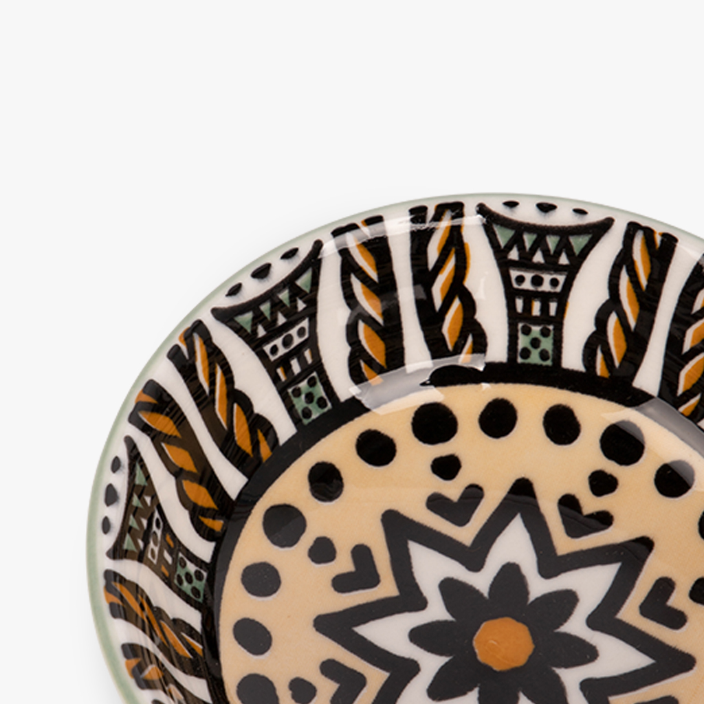 Small Yellow Mandala Plate ASIA