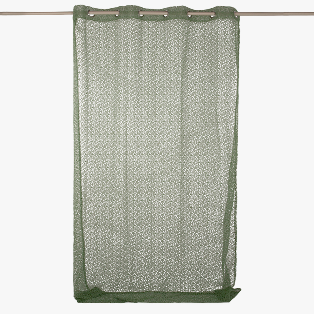 Curtain green 140x270cm SIDNEY