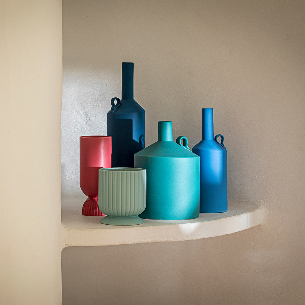 Vase dark blue XANTHI