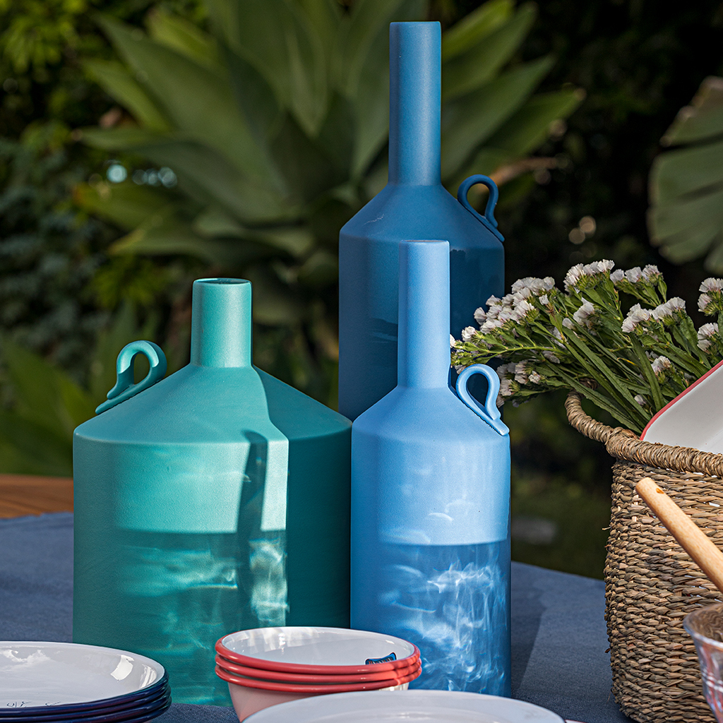 Vase dark blue XANTHI