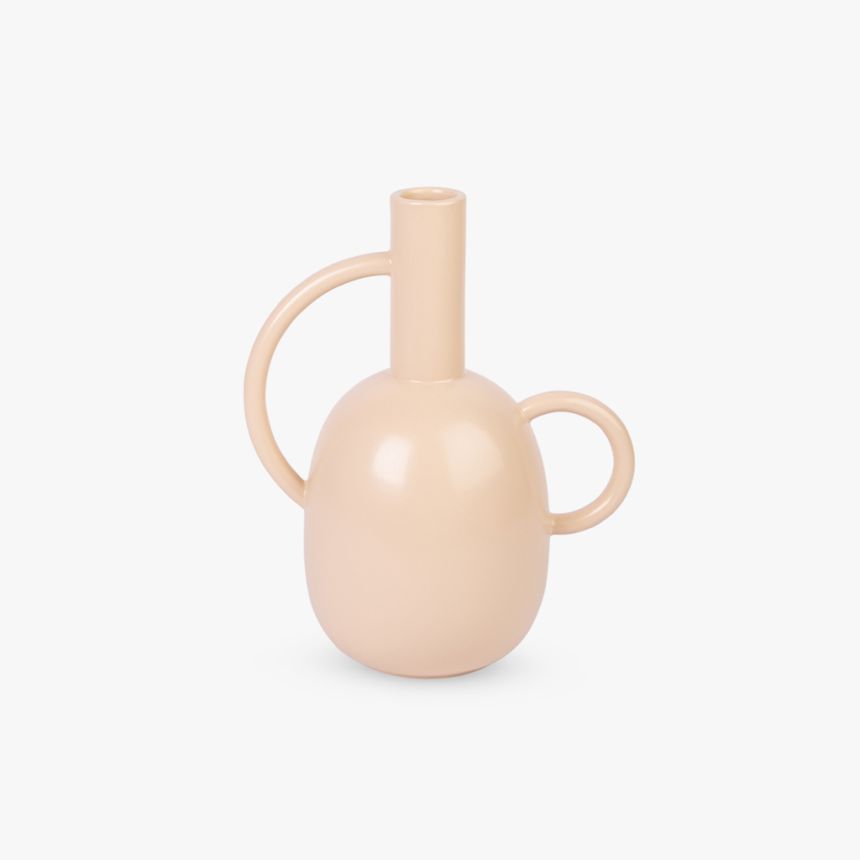 Vase with handles beige RHODES