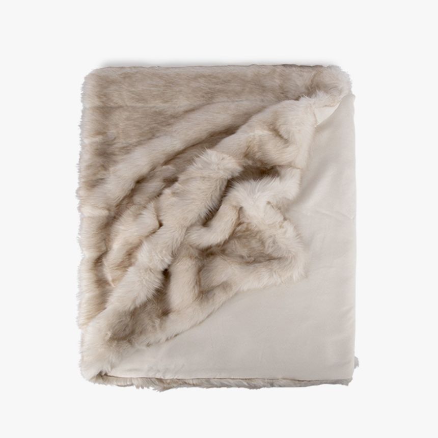 Blanket fur beige 145x170 cm ALASKA