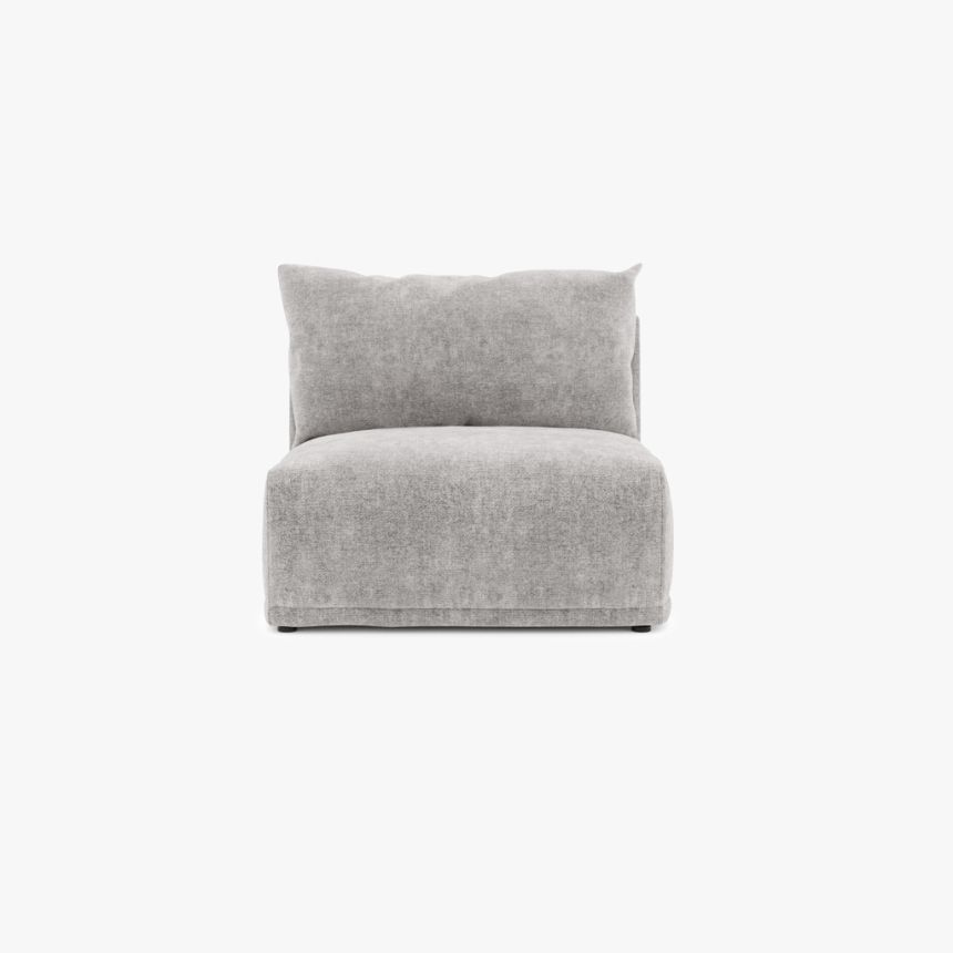 Sofa module without armrest grey COTILLARD