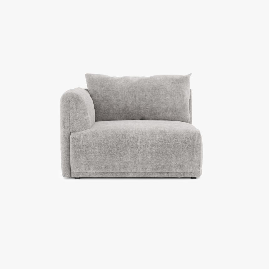Sofa module armrest left grey COTILLARD