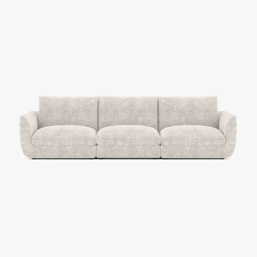 Modular sofa beige DICAPRIO (3 modules)