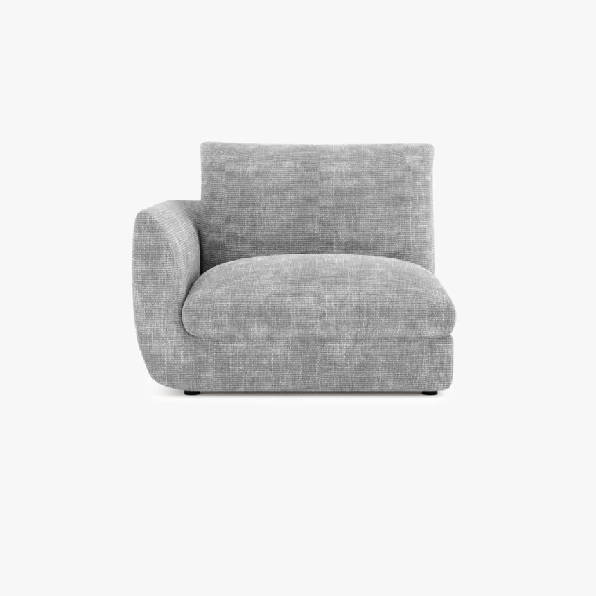 Sofa module armrest left grey DICAPRIO
