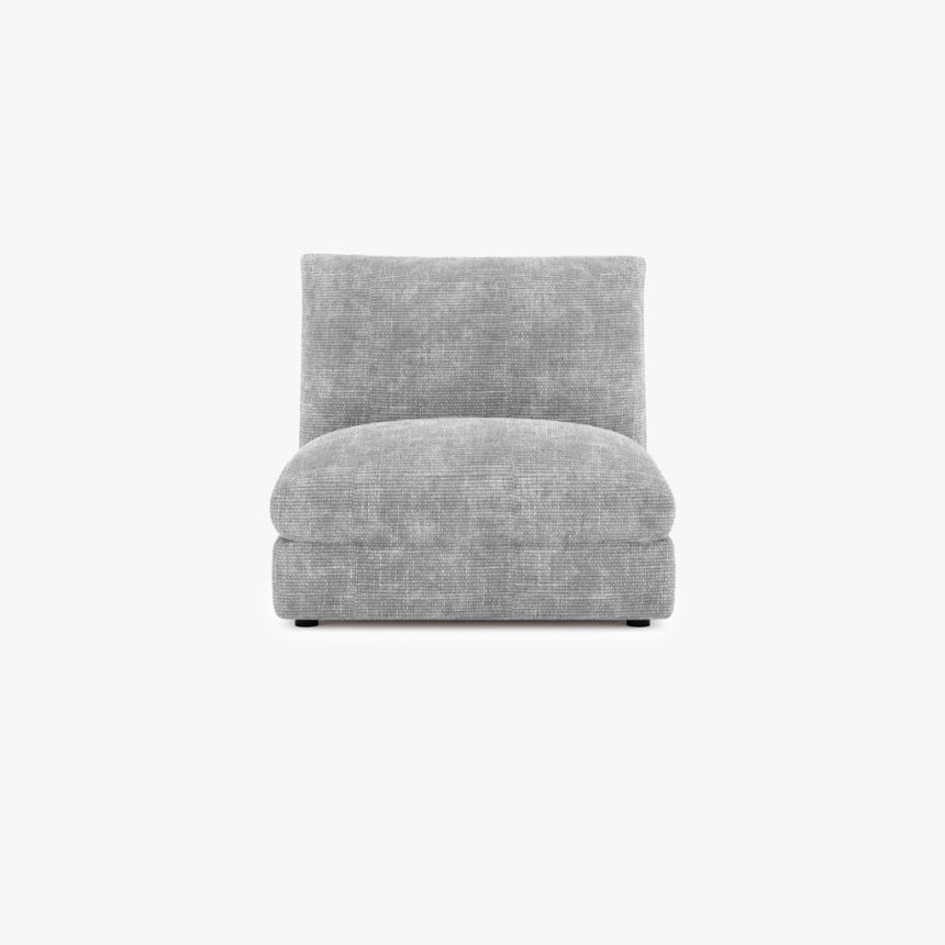 Sofa module without armrest grey DICAPRIO
