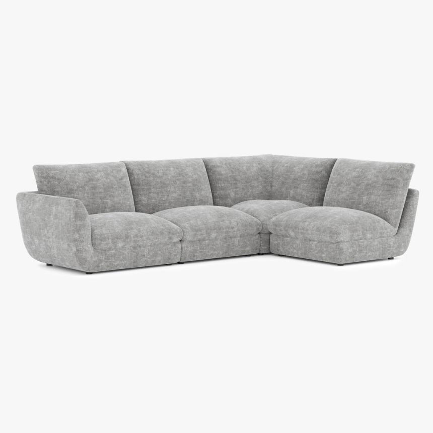 Modular sofa grey (4 modules) DICAPRIO