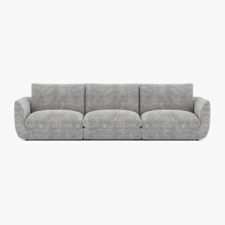 Modular sofa grey (3 modules) DICAPRIO