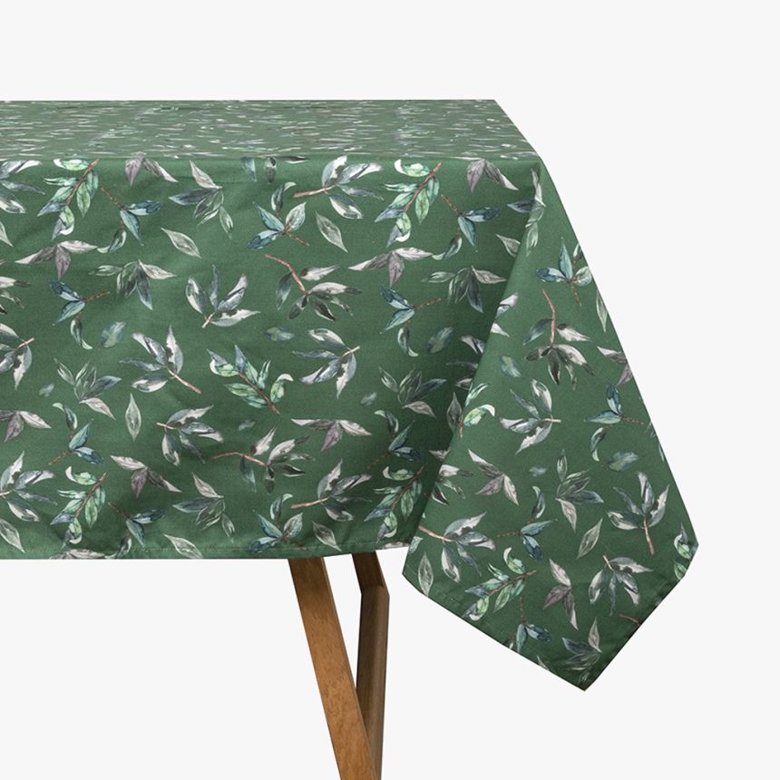 Cotton Tablecloth Leaves 150x300