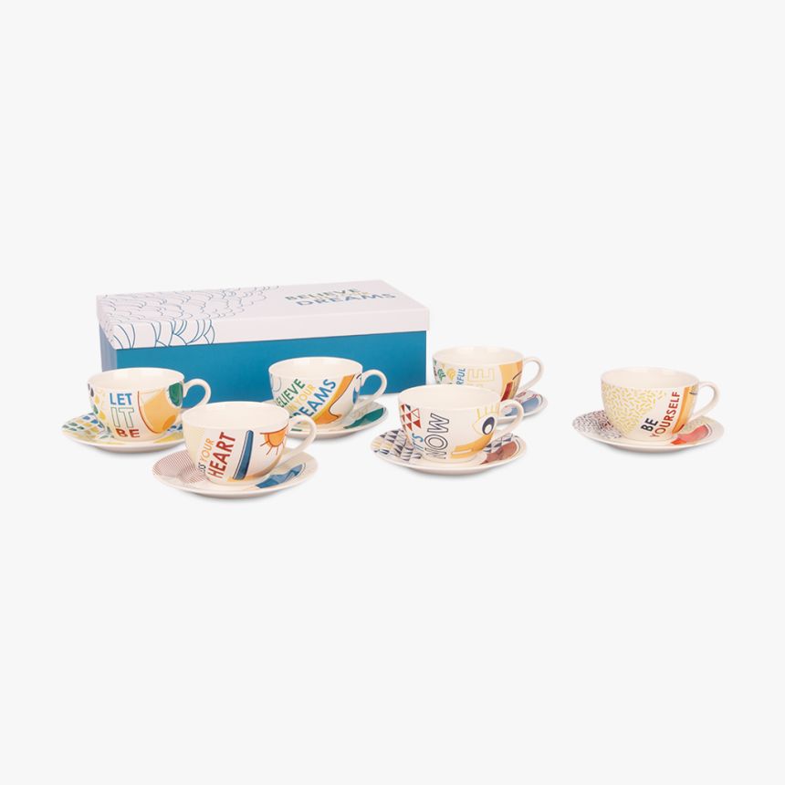 6 Tea Cups RISE UP 