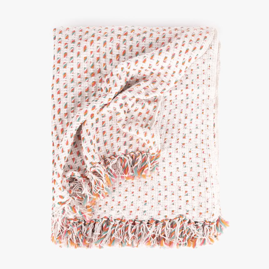 Blanket cotton/polyester multicolor 130x170cm RUBY