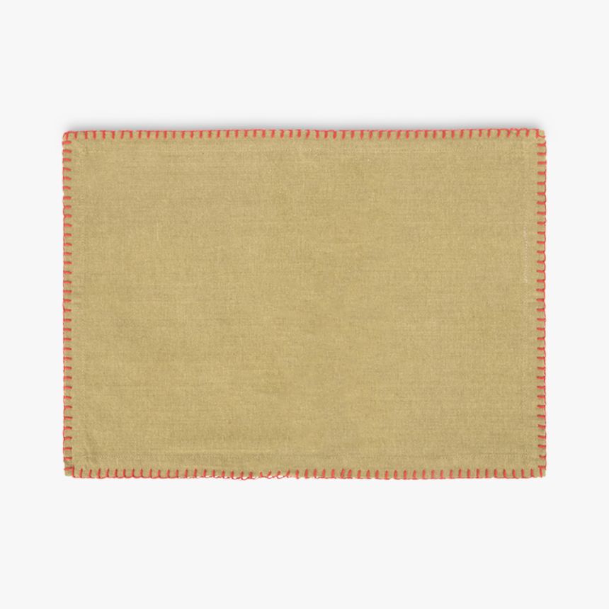 Placemat cotton green/red 35x50cm BARCELONETA 