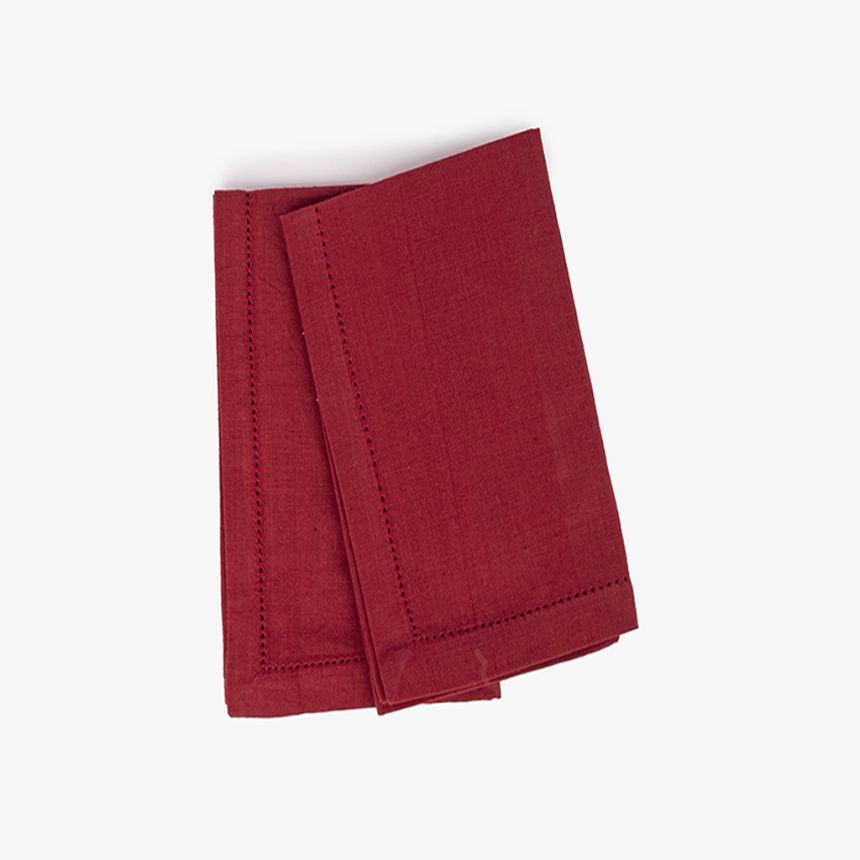 Napkin red  (set 2) BARCELONETA