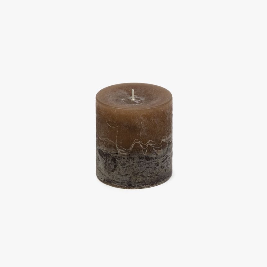 Candle brown 7x7.5 cm