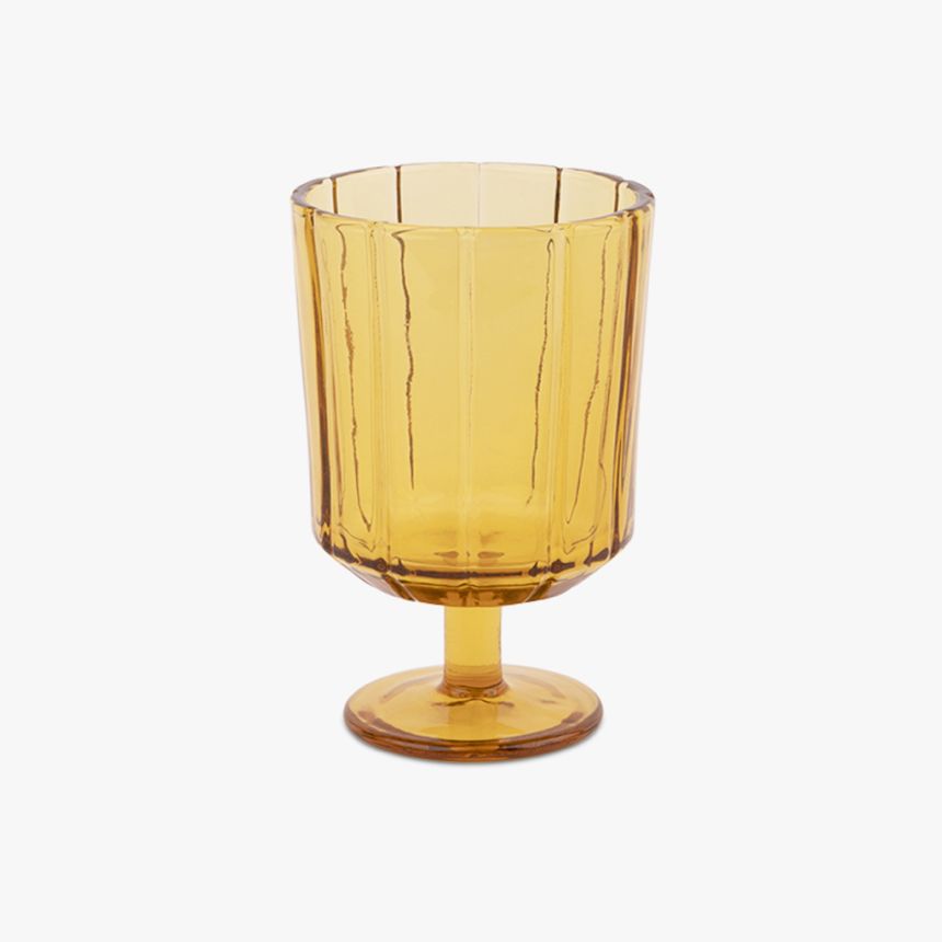 Tall footed glass mustard d8cm GROOVY