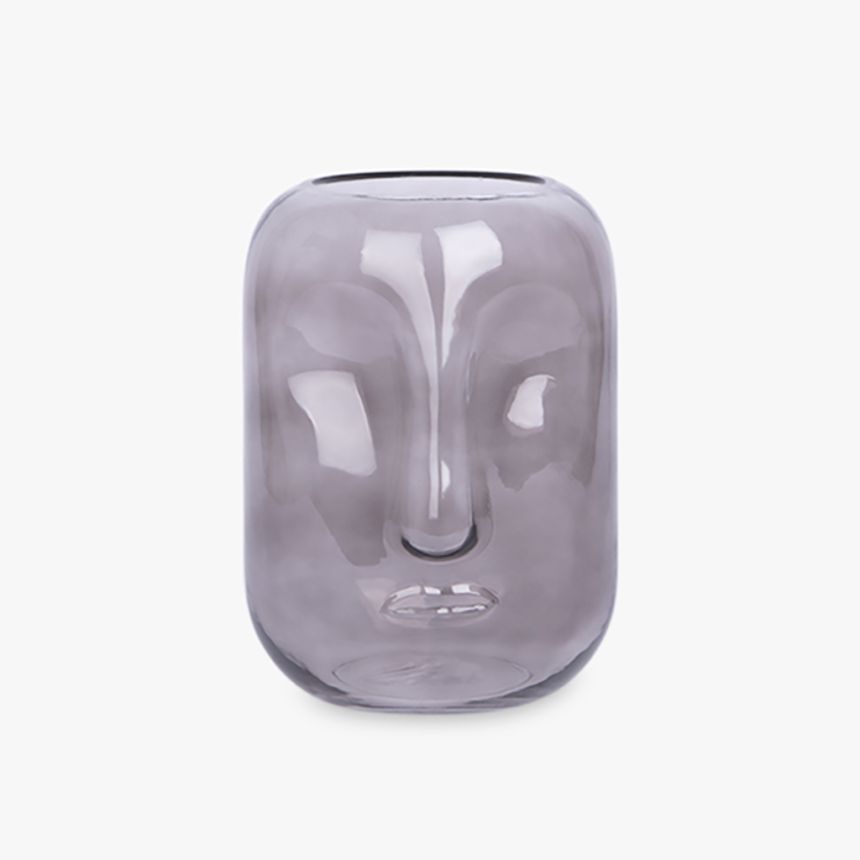 Vase face gray 18x25 cm SIMPLY