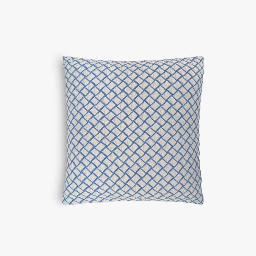 Cushion cover white and blue 40x40 cm TINA