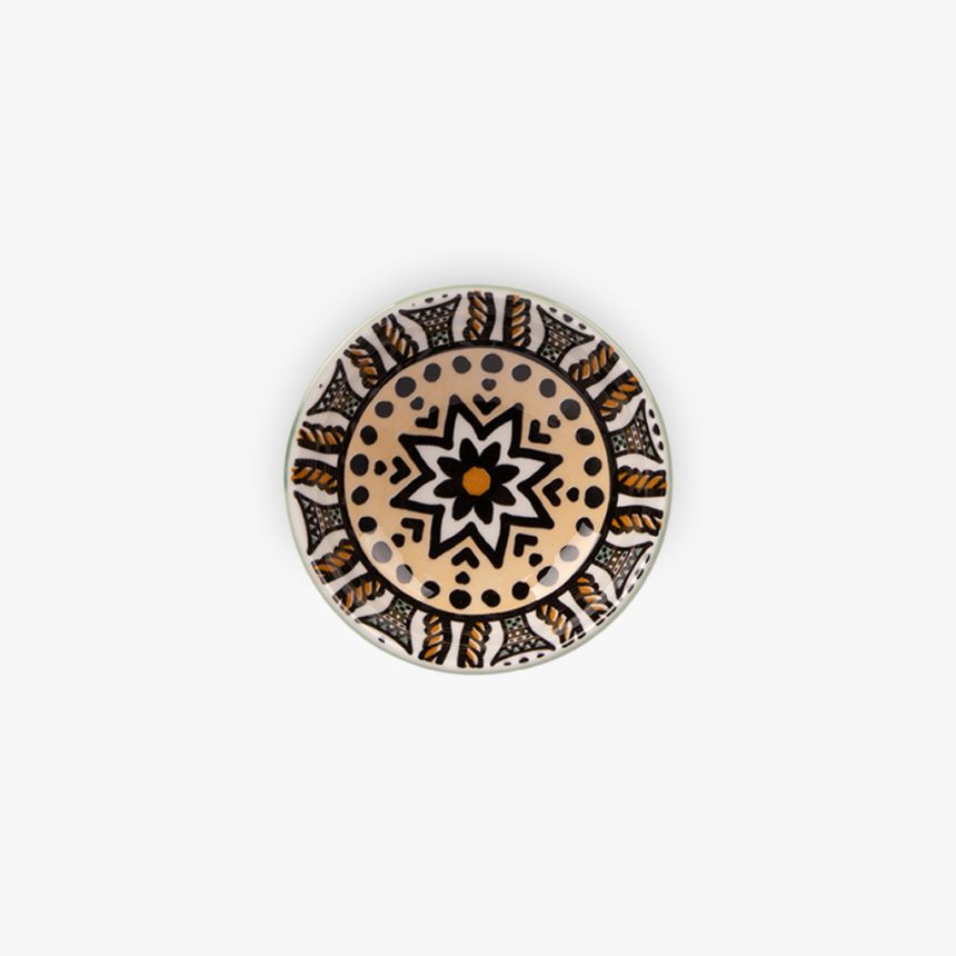 Small Yellow Mandala Plate ASIA