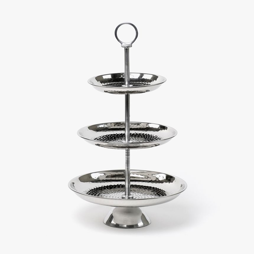 Fruit Bowl Hammered with 3 Tier D:29x40 cm