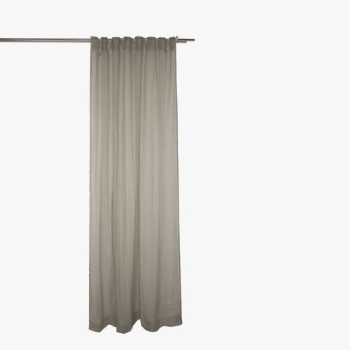 Rideau lin gris 140x270 cm NEPAL