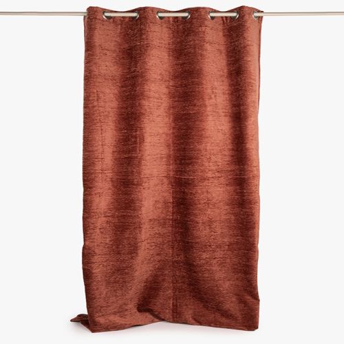 Pink chenille curtain 135x270cm INDIE