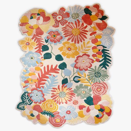 Rug colorful floral wool 160x230cm SPRING BLOOM