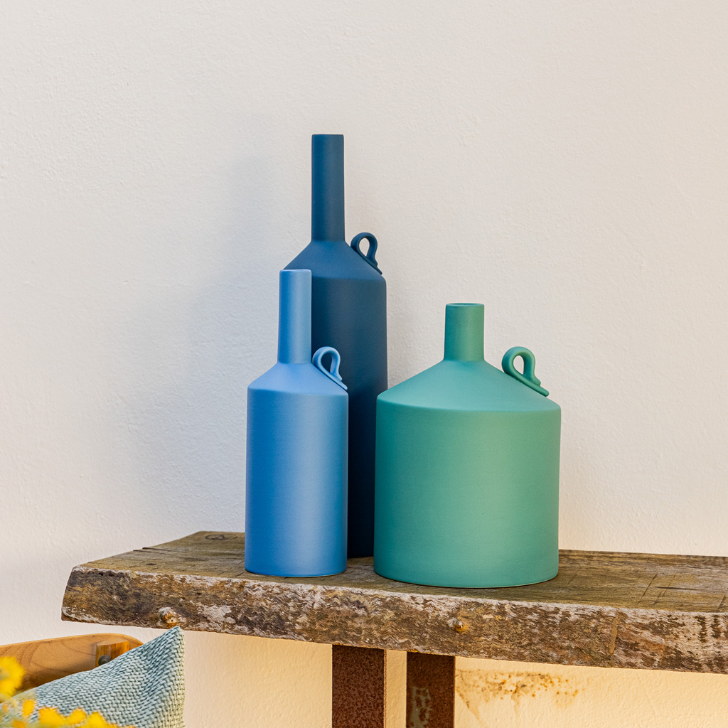 Vase blue XANTHI