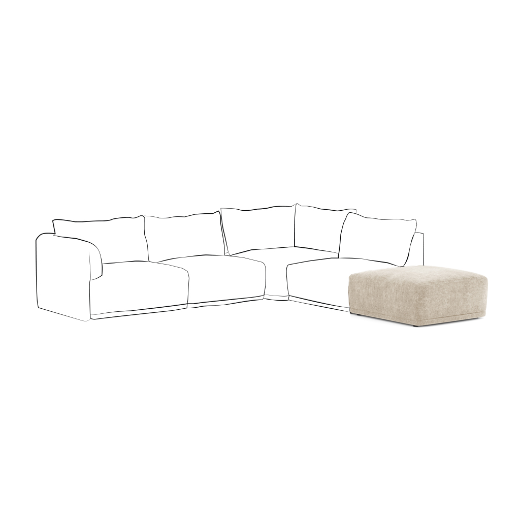 Sofa module pouf beige COTILLARD